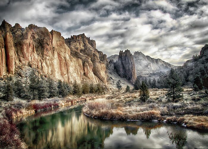 Smith Rock Greeting Card featuring the photograph Smith Rock State Park 4 by Robert Woodward