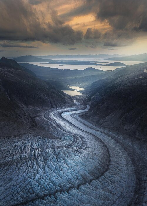 Valley Greeting Card featuring the photograph Snake Glacier by James S. Chia