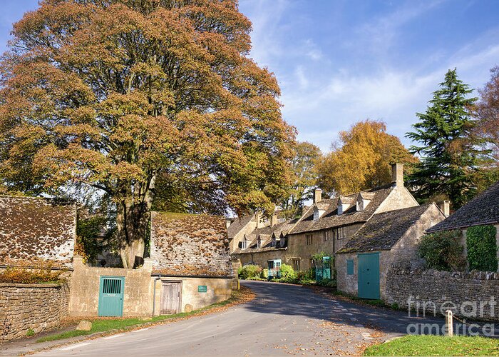 Snowshill Greeting Card featuring the photograph Snowshill Village in Autumn by Tim Gainey