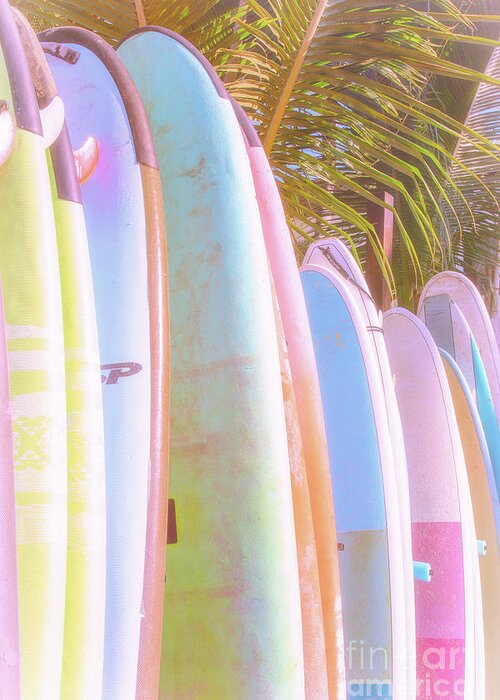Surfboards Greeting Card featuring the photograph Soft and Light 8 by Becqi Sherman