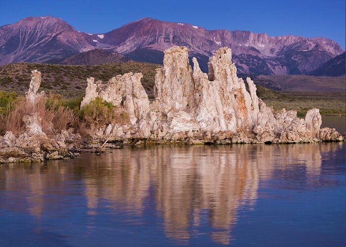 Tranquility Greeting Card featuring the photograph South Tufa Reflections At Mono Lake by Ed Leckert