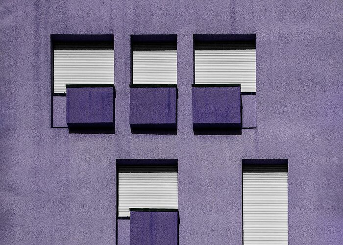 Abstract Greeting Card featuring the photograph Spanish Facade by Inge Schuster