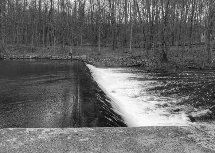 Waterloo Village Greeting Card featuring the photograph Spillway at Waterloo Village by Christopher Lotito