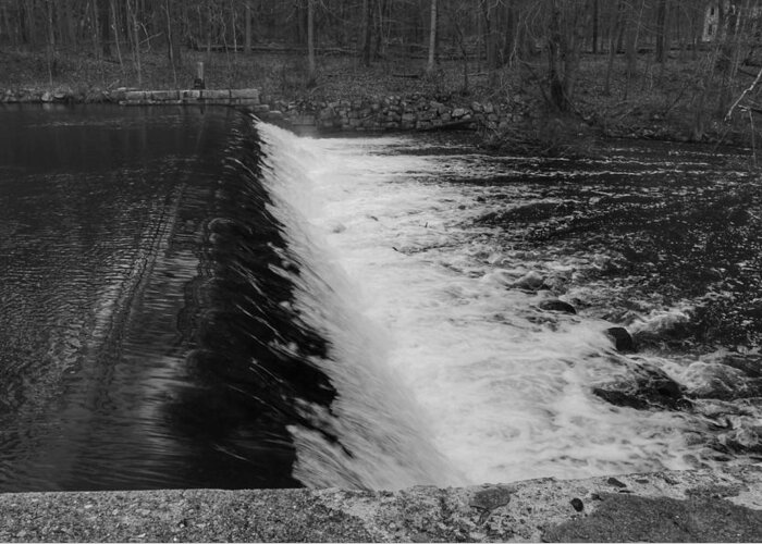 Waterloo Village Greeting Card featuring the photograph Spillway in Detail - Waterloo Village by Christopher Lotito
