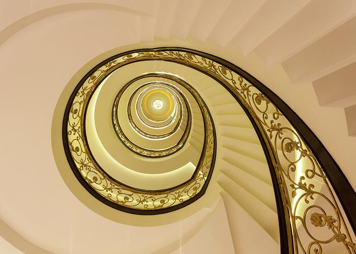 Journey Greeting Card featuring the photograph Spiral Staircase, India by Peter Adams