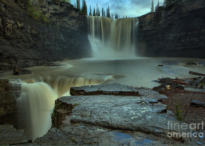 Crescent Falls Greeting Card featuring the photograph Spring Evening At Crescent Falls by Adam Jewell