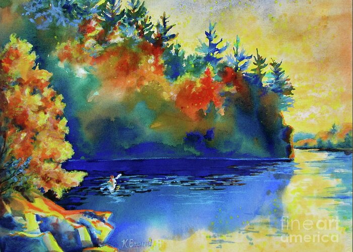 All Greeting Card featuring the painting St. Croix River Scene by Kathy Braud
