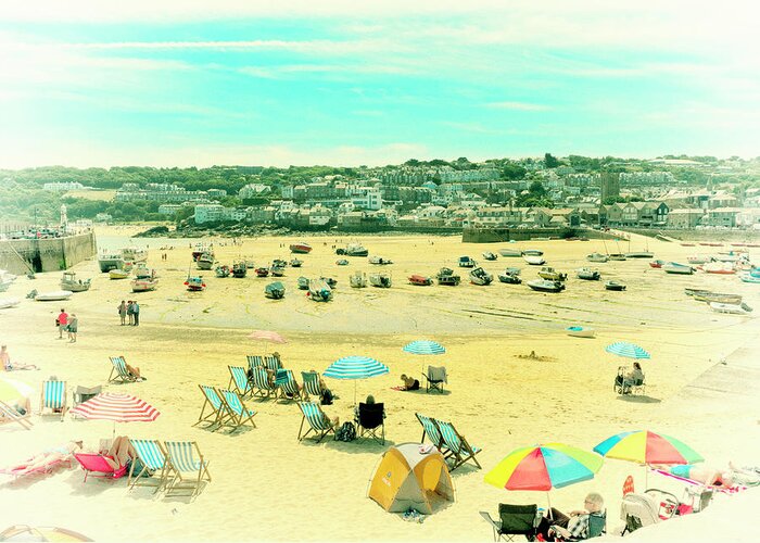 St. Ives Greeting Card featuring the photograph St. Ives Beach by Doug Matthews