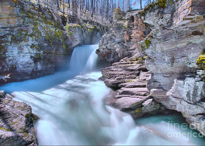 St Mary Falls Greeting Card featuring the photograph St. Mary Falls Spring 2019 by Adam Jewell