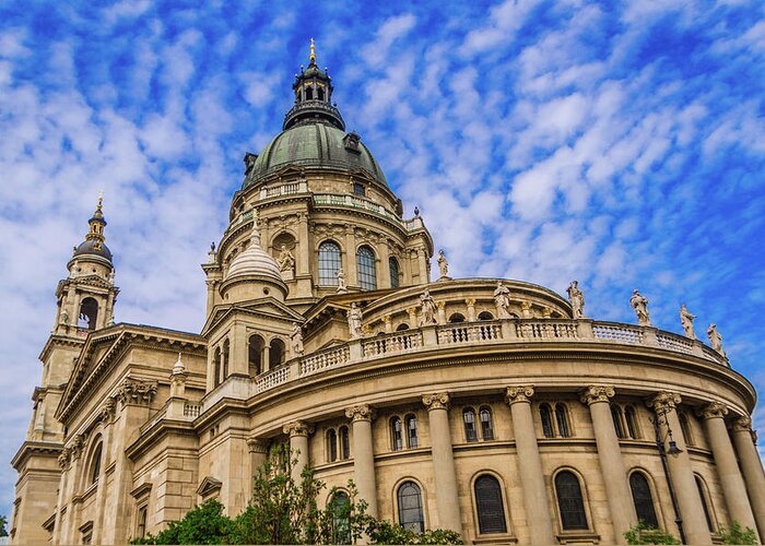 St. Stephen's Basilica Greeting Card featuring the photograph St. Stephen's Basilica - Budapest by Tito Slack