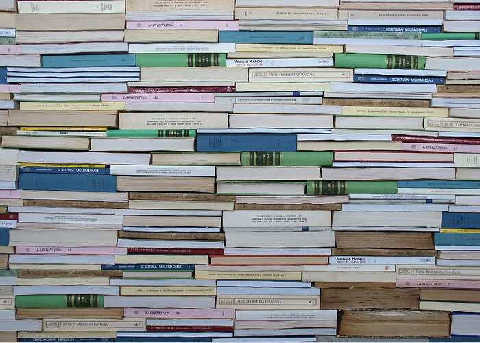 Education Greeting Card featuring the photograph Stacks Of Books by Etienne Girardet