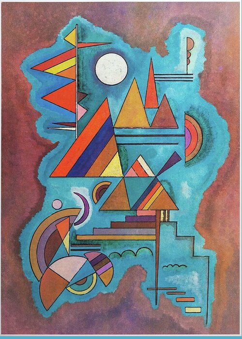 Abstract Greeting Card featuring the painting Standing by Wassily Kandinsky