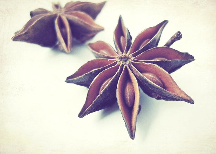 Food Photography Greeting Card featuring the photograph Star Anise by Lupen Grainne