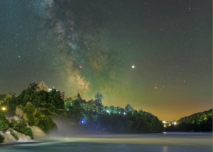 Rhine Falls Greeting Card featuring the photograph Star Falls by Ralf Rohner