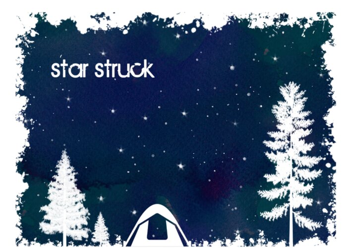 Star Struck Greeting Card featuring the digital art Star Struck by Heather Applegate