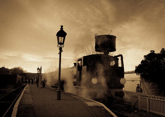 Outdoors Greeting Card featuring the photograph Steam Railway by S0ulsurfing - Jason Swain