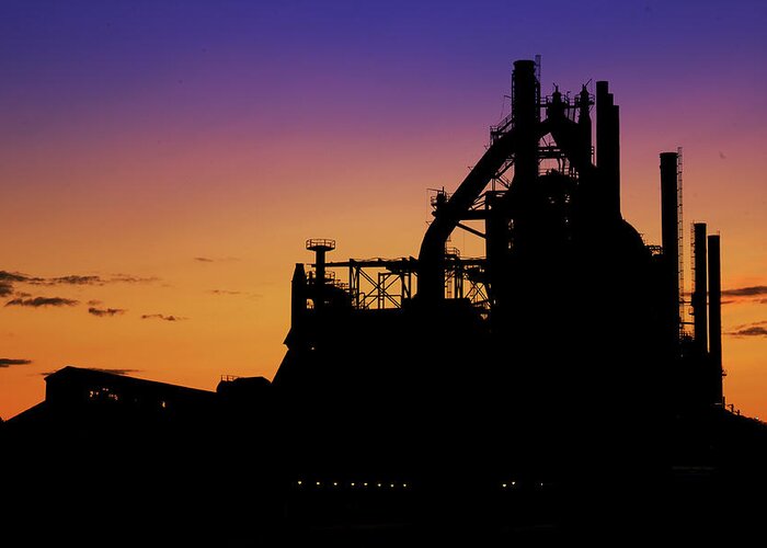 Bethlehem Steel Greeting Card featuring the photograph Steel City Sunrise by Michael Dorn