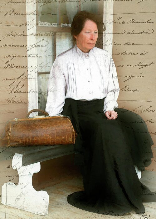 Bench Greeting Card featuring the photograph Stephanie by Debra Boucher