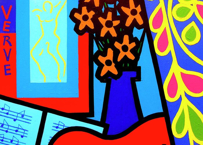 Still Life With Matisses Verve Greeting Card featuring the digital art Still Life With Matisses Verve by John Nolan