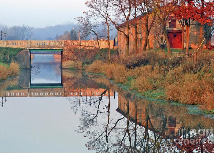 Canal Greeting Card featuring the photograph Still Waters on The Canal by Paula Guttilla