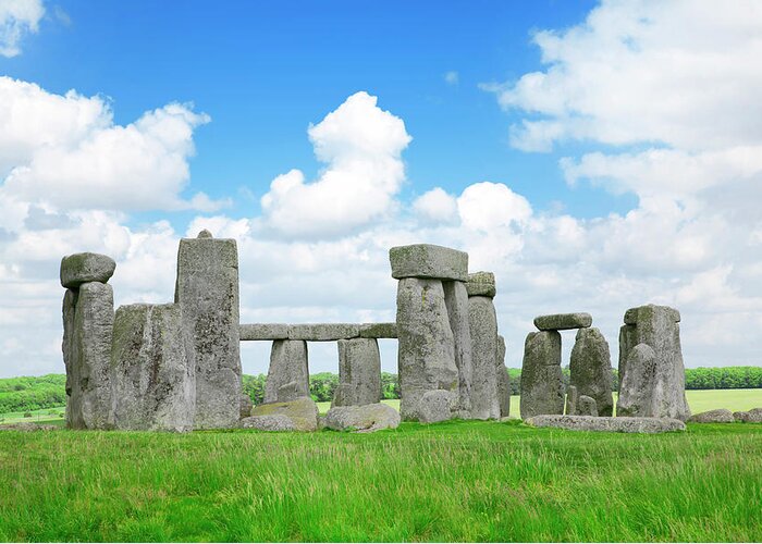 Prehistoric Era Greeting Card featuring the photograph Stonehenge by Stratol