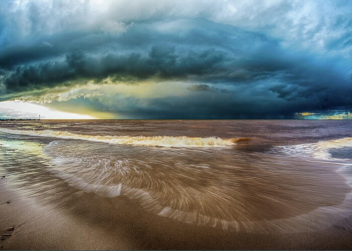Fisheye Greeting Card featuring the photograph Storm by Brad Bellisle