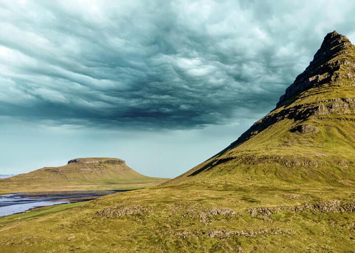 Iceland Greeting Card featuring the photograph Stormy Church Mountain by David Letts