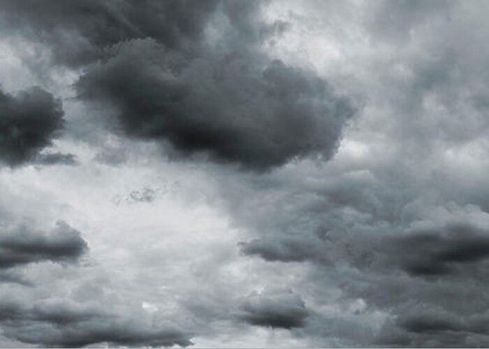 Stormy Sky With Dark Nimbus Thunder Greeting Card by Leezsnow