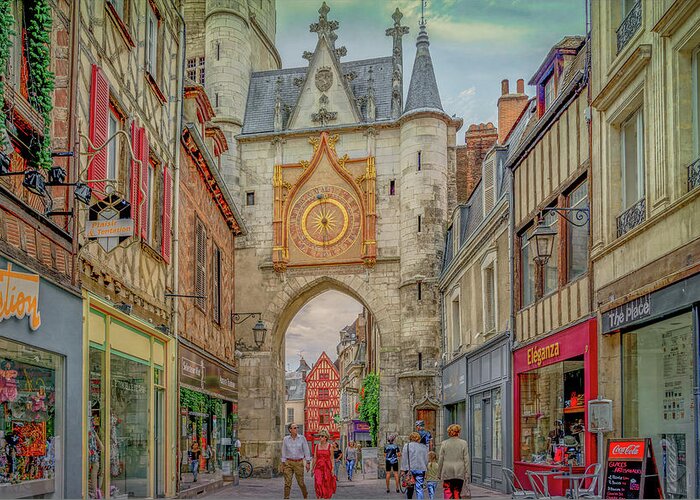 France Greeting Card featuring the photograph Strolling Through Auxerre by Marcy Wielfaert