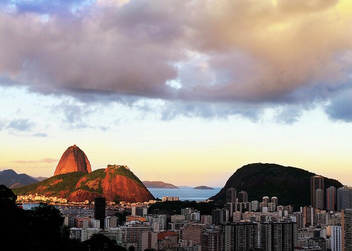 Scenics Greeting Card featuring the photograph Sugarloaf And Botafogo District by Luoman
