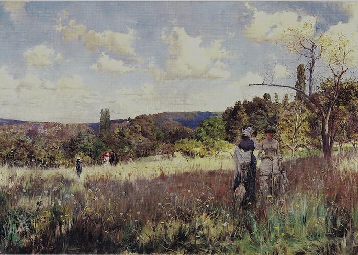Stewart Greeting Card featuring the painting Summer by Reynold Jay