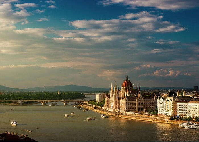 2018 Greeting Card featuring the photograph Sunlit Budapest by Rob Amend