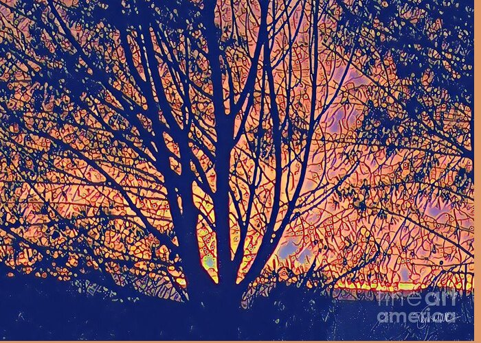 Sunrise Greeting Card featuring the painting Sunrise by Denise Railey