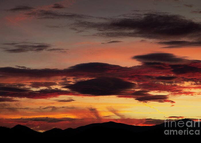 Smoky Mountains Sunrise Greeting Card featuring the photograph Sunrise Over The Smokies by Mike Eingle