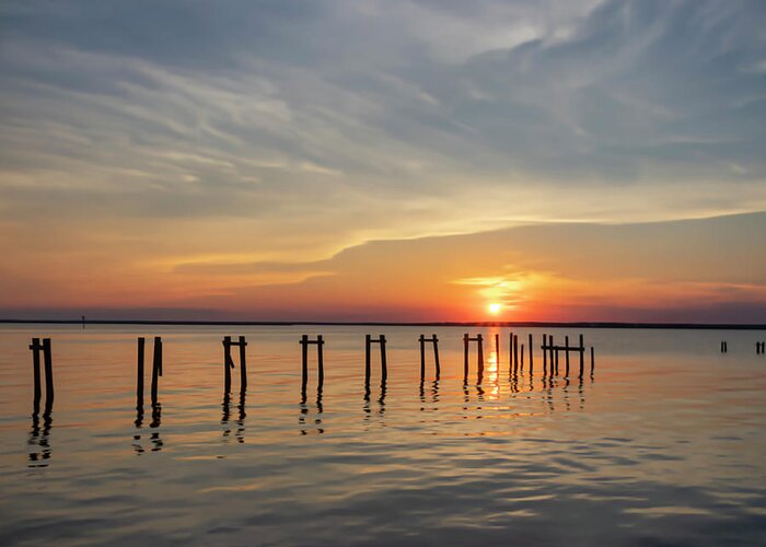 Sunset Greeting Card featuring the photograph Sunset and Tranquility by JASawyer Imaging
