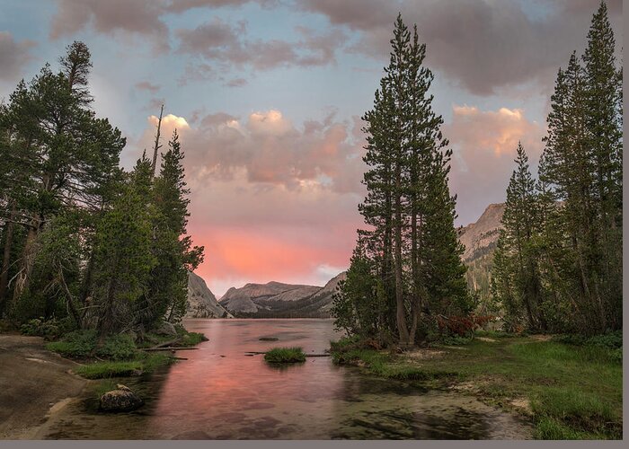 00574870 Greeting Card featuring the photograph Lake Tenaya Sunset, Yosemite by Tim Fitzharris