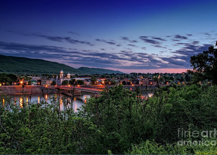 Lock Haven Greeting Card featuring the photograph Sunset over Lock Haven Pa by Arttography LLC