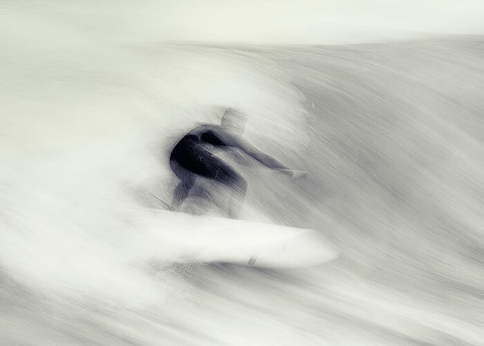 Action Greeting Card featuring the photograph Surfing Impressions by Swapnil.
