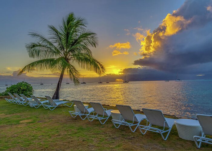 Adventure Greeting Card featuring the photograph Tahiti Sunset by Scott McGuire