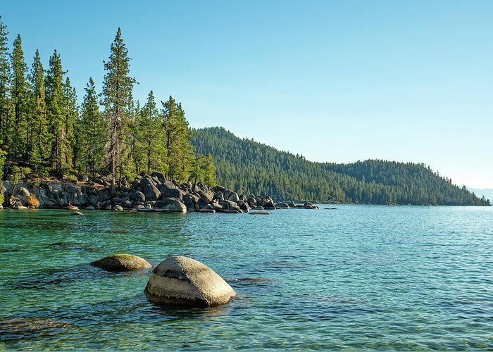 Landscape Greeting Card featuring the photograph Tahoe Blues 17 by Ryan Weddle