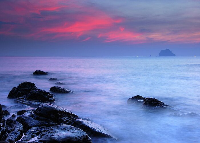 Scenics Greeting Card featuring the photograph Taiwan North Coast At Dawn by Maxchu