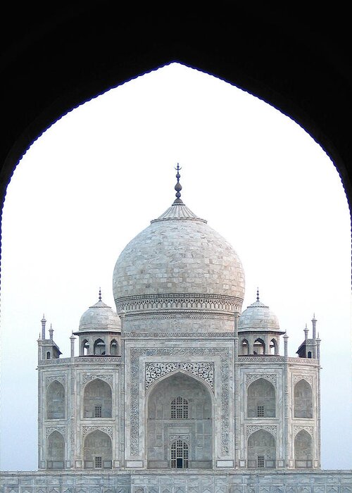 Outdoors Greeting Card featuring the photograph Taj Mahal by Les Yeux Heureux