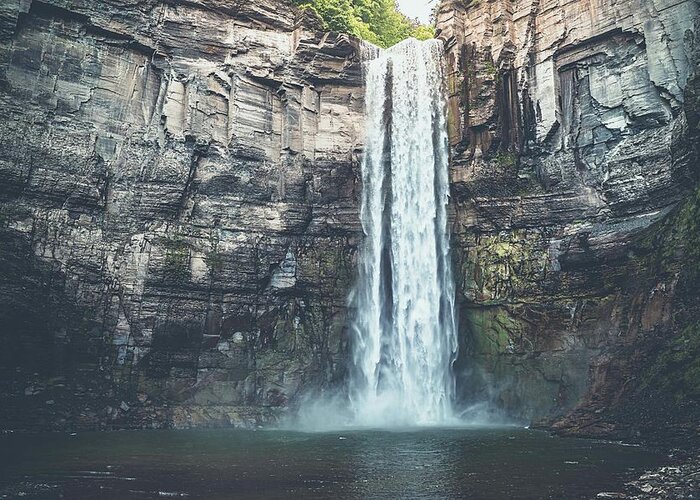 Glamping Greeting Card featuring the photograph Taughannock Falls by Dave Niedbala