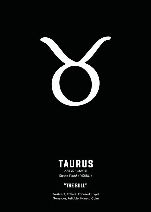 Taurus Astrology Zodiac Sign Original Art Print 