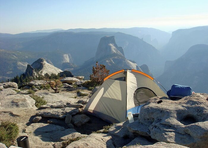 Tranquility Greeting Card featuring the photograph Tent On Clouds Rest, Yosemite by Amy Halverson