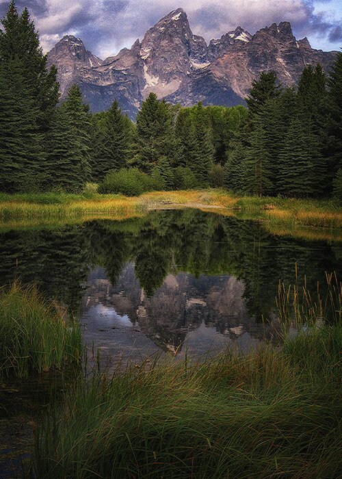 Tetons Greeting Card featuring the photograph Teton Reflection by Jolynn Reed