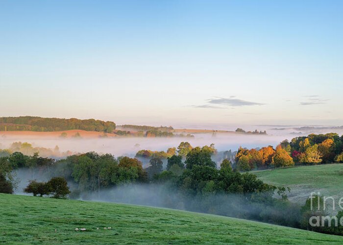 Cotswolds Greeting Card featuring the photograph The Abbotswood Estate in Autumn by Tim Gainey