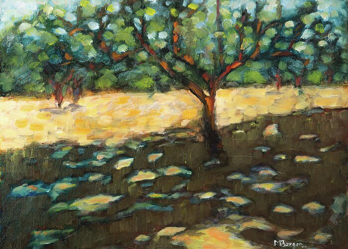 Apple Greeting Card featuring the painting The Apple Tree by Mike Bergen