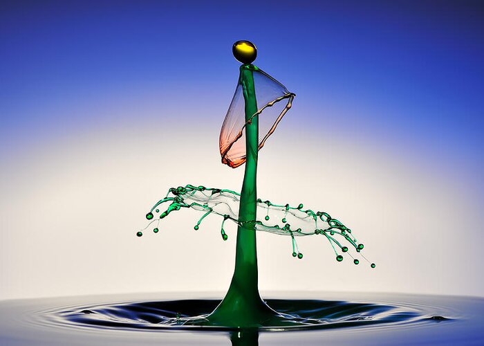 Droplet Greeting Card featuring the photograph The Balance by Hakan Pekbelgin