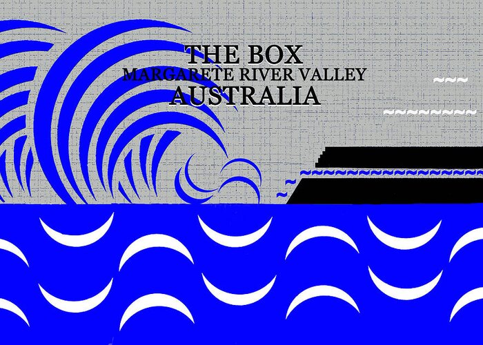 The Box Margarete River Valley Australia Greeting Card featuring the digital art The Box Australia surfing by David Lee Thompson